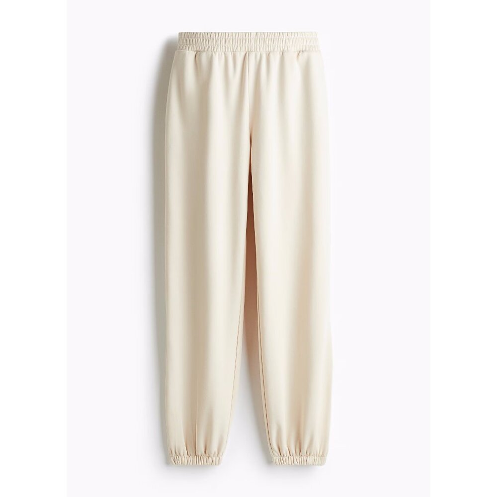 EUC H&M off-white trackpants, S
